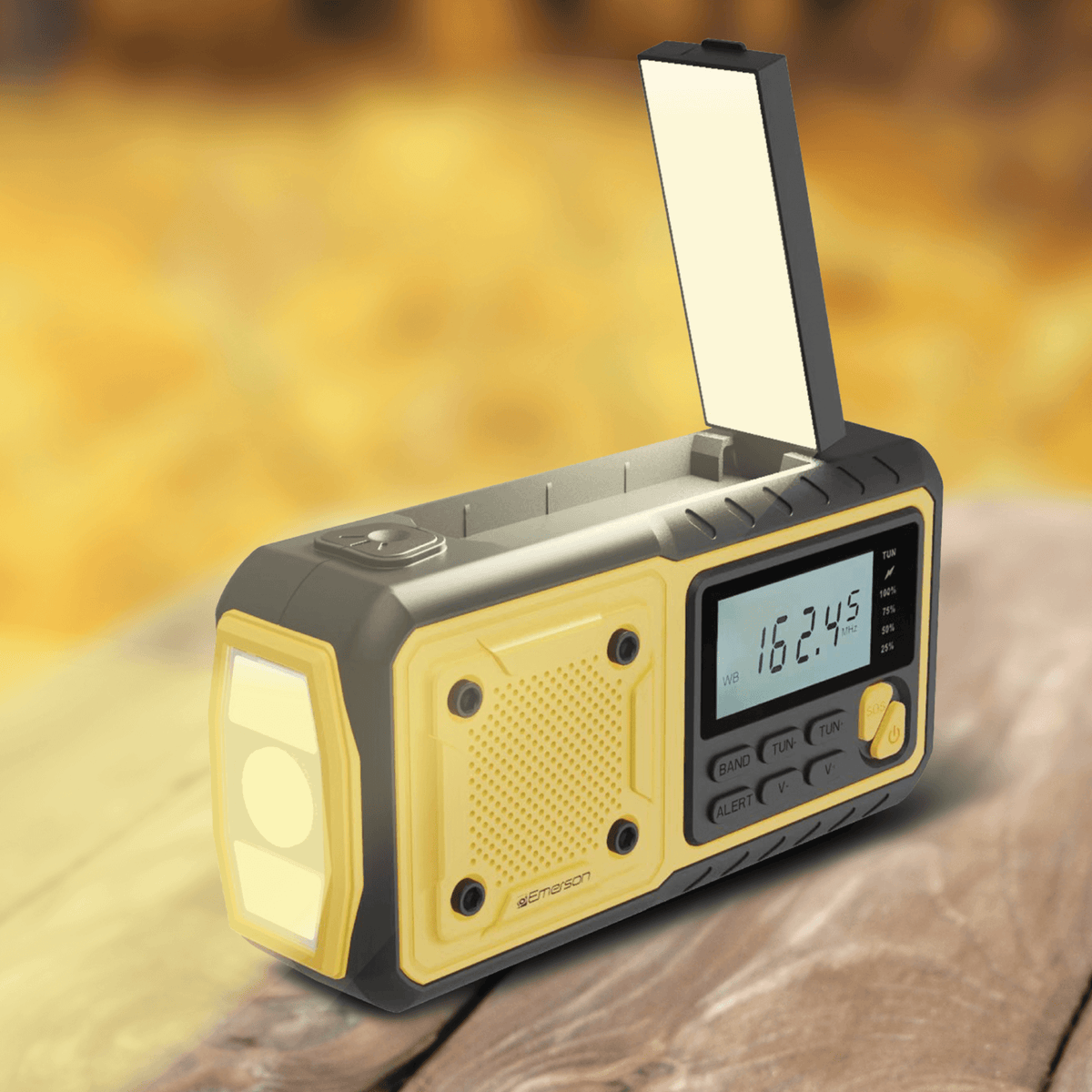 Emerson ER-7051 Emergency NOAA Radio – Solar, Crank & Power Bank