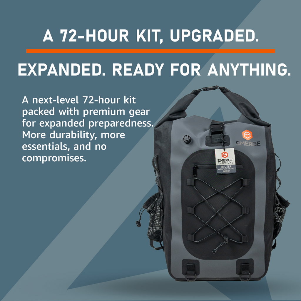 Emerge Survival Evacuation Bag – 1 or 2 Person Emergency Kit