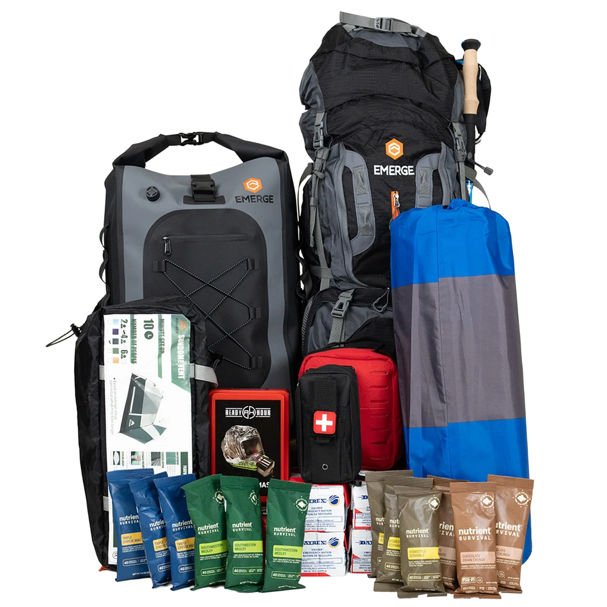 Emerge Survival Evacuation Pro Bag – 1 to 4 Person Emergency Kit