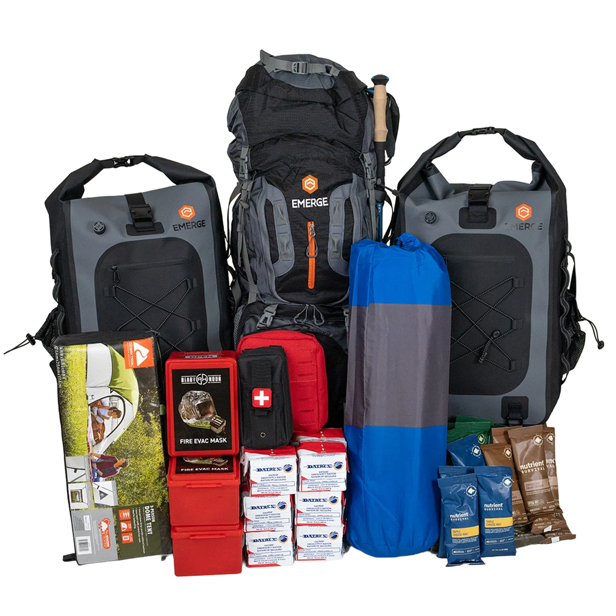 Emerge Survival Evacuation Pro Bag – 1 to 4 Person Emergency Kit