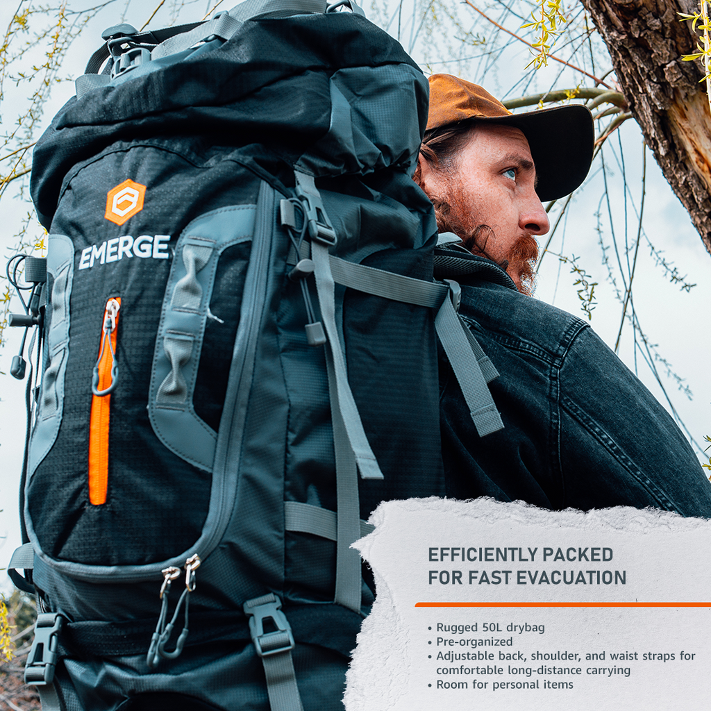 Emerge Survival Evacuation Pro Bag – 1 to 4 Person Emergency Kit