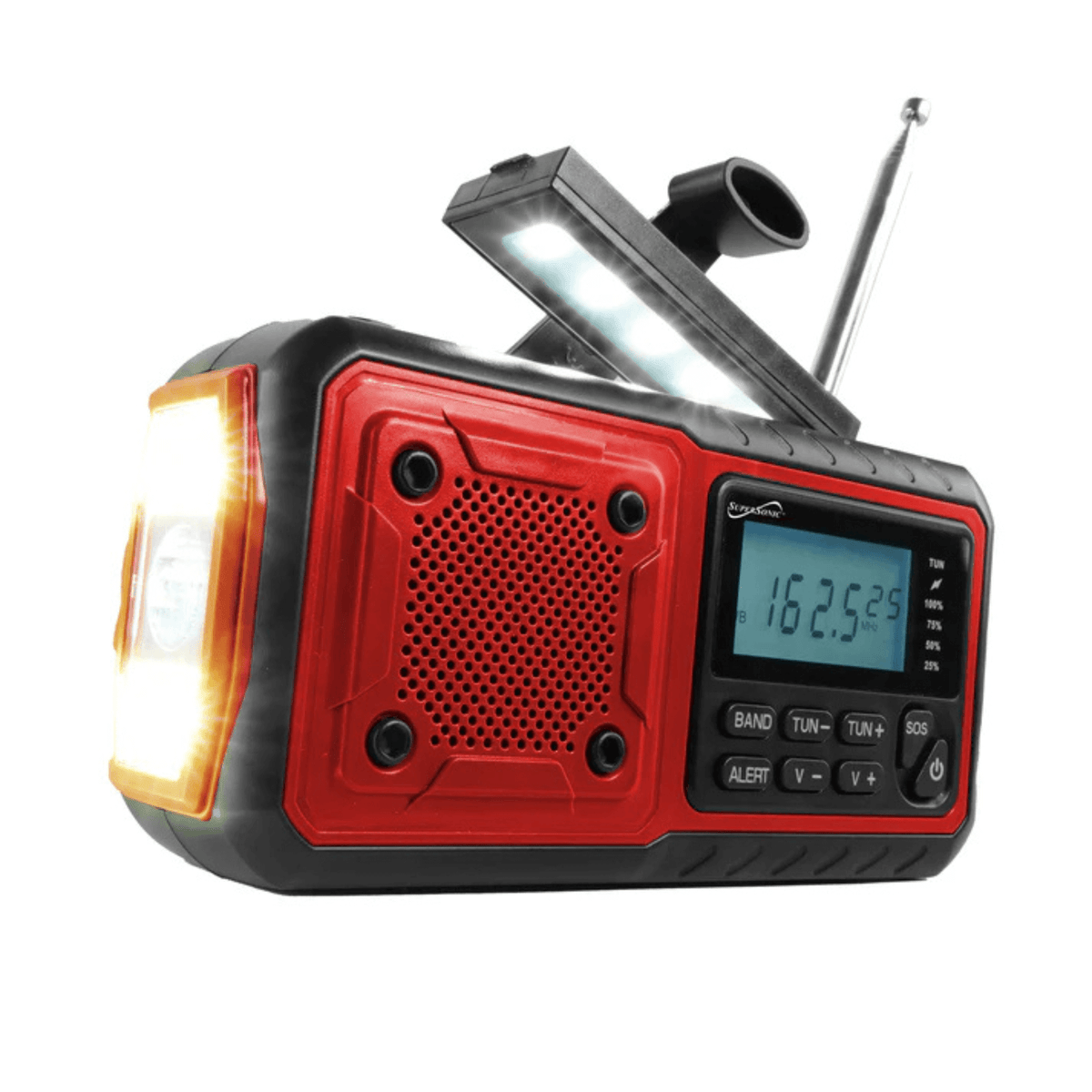Supersonic Guardian Emergency NOAA Radio – Solar, Crank & USB-C